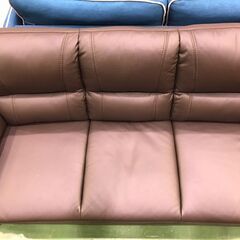 【愛品館八千代店】ニトリ　3人掛本革ソファ　TRADE KD【愛八SF】