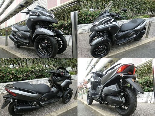 ★普通免許仕様トリシティ300 新古車級「走行19km」ワイドトレッド 車検5年10/19 ETC付★東京/大田区【下取OK】