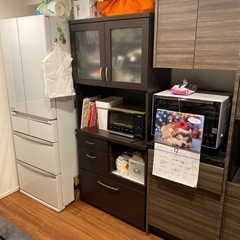【ネット決済】食器棚 美品 1年未満 焦げ茶色