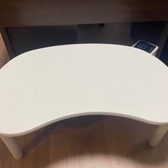 白い豆型テーブル出品します☆ - 川崎市