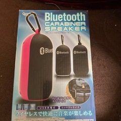 【ネット決済】Bluetooth カラビナ付スピーカー　ピンク