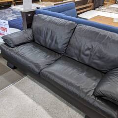 italsofa（イタルソファ）/革張3Pソファ/オットマン付