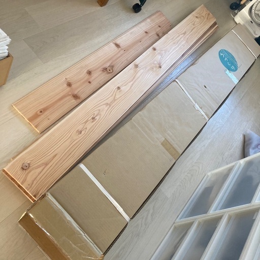 杉板 床材 DIY 未使用 無垢床