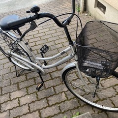 中古大人用自転車シルバー - 加古川市