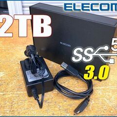 送料込★エレコム 外付けHDD 2TB / USB 3.1 ■T...