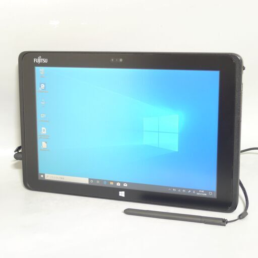 タブレット 中古美品 高速SSD 10.1型 FUJITSU 富士通 Q506/ME Atom x5-Z8500 4GB 無線 Wi-Fi Bluetooth webカメラ Windows10 Office