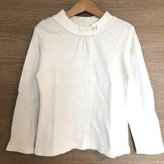 130 長袖Tシャツ ハイネック 白 カットソー 女の子 子供服