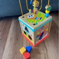 【ネット決済】木製おもちゃ　ルーピング　型はめ　時計　知育玩具