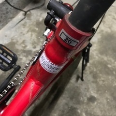 20インチ赤折り畳み自転車