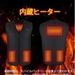 【ネット決済・配送可】ベスト 発熱ベスト 電熱サイズLベスト ヒ...