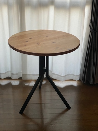 かなでもの THE CAFE TABLE / 天然木シリーズ Tripod - 3 × ラウンド 