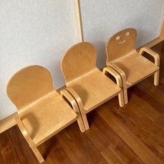 【ネット決済】子ども椅子　木製　3脚