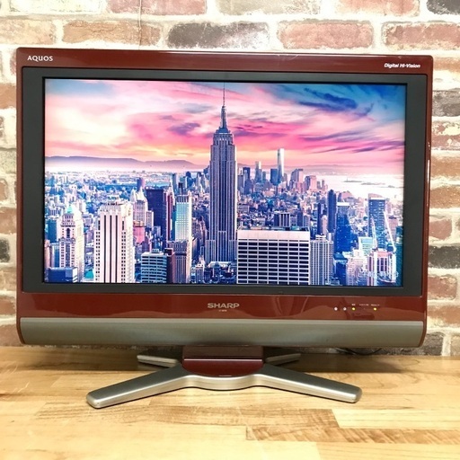 即日受渡❣️希少ワインレッドSHARP AQUOS 26型TV 3500円