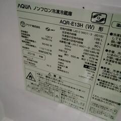 AQUA 2018年製 ノンフロン冷凍冷蔵庫 AQR-E13H(W) 2ドアタイプ 126L  アイリスオーヤマ 電子レンジ フラットタイプ 60Hz IMB-F182-6 2018年製高年式 
