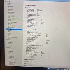 Macbook pro 2014、13インチ, メモリ8G, ストレージ256G、充電回数102