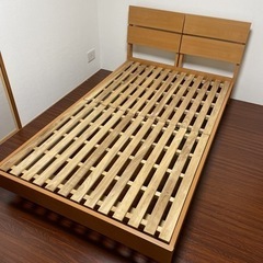 【ネット決済】セミダブル すのこ 木製ベッドフレーム