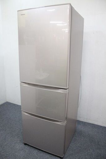 東芝 GR-H38S 冷凍冷蔵庫 363L 自動製氷 真ん中野菜室 3ドア ピンク 2016年製 TOSHIBA 冷蔵庫 中古家電 店頭引取歓迎 R4660)