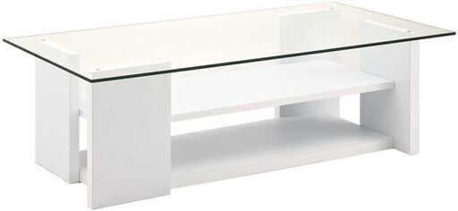 未使用保管品◆AZUMAYA リビングテーブル WH SO-100WH□センターテーブル 強化ガラス 家具 インテリア ホワイト