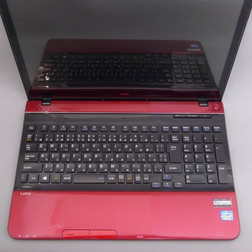 新品爆速SSD レッド 赤 美品 ノートパソコン 15.6型 NEC PC-LS550LS1YR