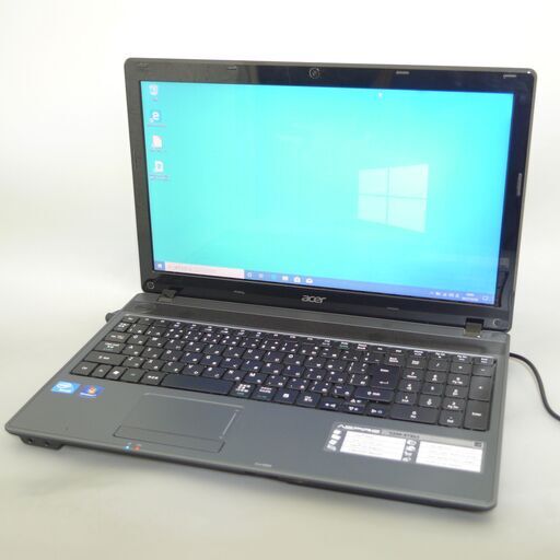高速SSD エイサー ノートパソコン 中古美品 15.6型 Acer Aspire 5349-BT823 Celeron 4GB 500GB DVDRW 無線 WiFi カメラ Win10 Office