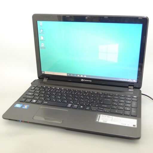 即使用可 ゲートウェイ ノートパソコン 中古美品 15.6型 Gateway NV57H-F84D/K Celeron 4GB 500G DVDRW 無線LAN カメラ Win10 Office