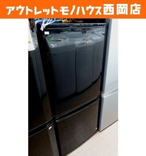 西岡店 冷蔵庫 137L 2015年製 シャープ SJ-D14A-B 黒 2ドア SHARP 100Lクラス