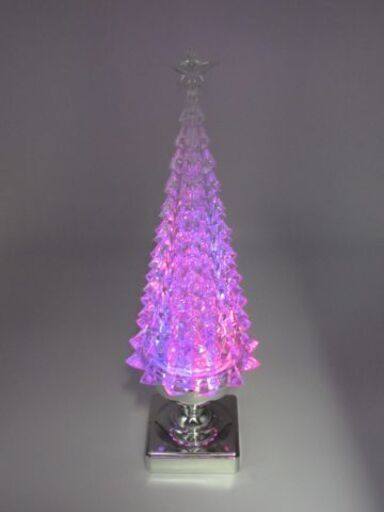 Stp 1219光るクリスマスツリー卓上ラメ入り電池式ウォーターツリーキラキラ光るツリーイルミネーションモチーフライトオブジェ 間接照明卓上 リビング館 白石店 白石の年中行事用品 クリスマス の中古あげます 譲ります ジモティーで不用品の処分