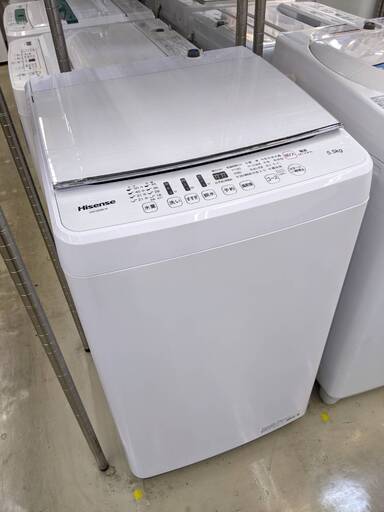 ⭐️ガラストップ⭐️ Hisense ハイセンス 5.5Kg洗濯機 HW-G55B 2020年式 1210-03