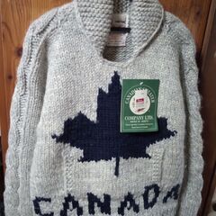 【90年代】CANADIAN SWEATER 🍁 カウチンセーター 🍁 SIZE40 🍁代金引換ゆうパックで発送可能