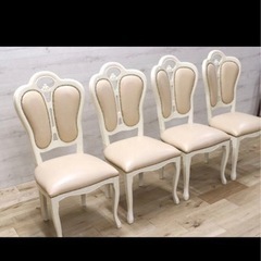 GMSaltarelli / サルタレッリ フローレンス ダイニングチェア 4脚セット 姫家具 ロココ調 イタリア製 