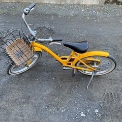 子供用自転車１８インチ　黄色