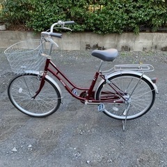 自転車２４インチ　ワインレッド色　4,000円