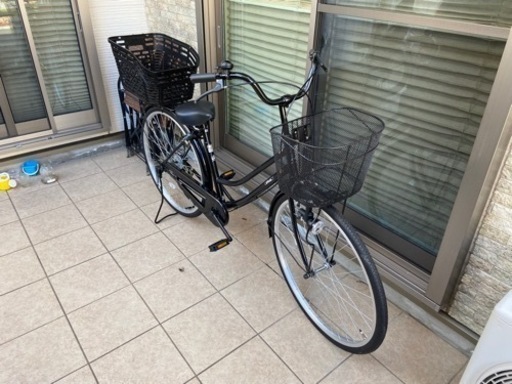 26インチ　自転車　新品　後ろカゴ付き