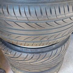 広島発！引き取り限定！5穴　114.3 20インチ　TRAFFICSTAR DTX20R タイヤ付きセット　VIPカーに　ガリ傷アルミ腐食有り