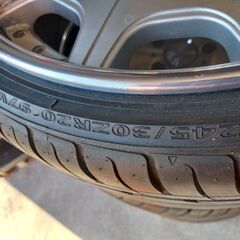 広島発！引き取り限定！5穴　114.3 20インチ　TRAFFICSTAR DTX20R タイヤ付きセット　VIPカーに　ガリ傷アルミ腐食有り