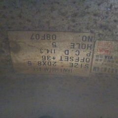 広島発！引き取り限定！5穴　114.3 20インチ　TRAFFICSTAR DTX20R タイヤ付きセット　VIPカーに　ガリ傷アルミ腐食有り