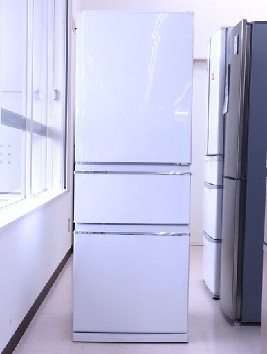 北海道/千歳市 2017年製 MITSUBISHI/三菱330L冷蔵庫 MR-CX33A-W1 ホワイト 幅60×奥行65.6×高さ169.8㎝ 3ドア右開き 近郊配送/店頭でのお受渡し大歓迎