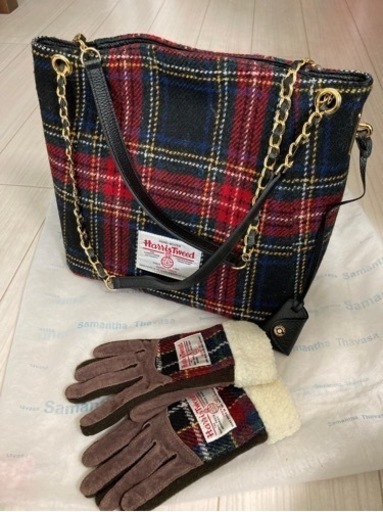 サマンサタバサ ハリスツイード バッグ 未使用品 ショルダー eym ...