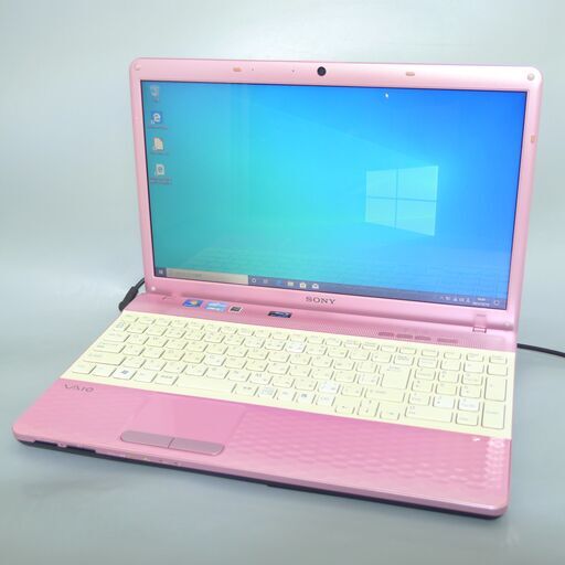 新品高速SSD ピンク ノートパソコン Windows10 中古美品 15.5型 SONY VAIO VPCEH39FJ 第2世代 Core i5 8GB DVDRW 無線 カメラ Office