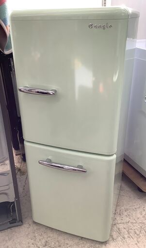 エディオン レトロ 冷蔵庫 ANG-RE151-A1 2018年製-