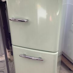 EDION/エディオン 2ドア冷蔵庫 レトロデザイン パステルグリーンカラー