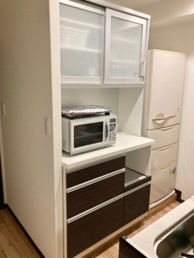 ケユカ　キッチンボード　食器棚　100cm