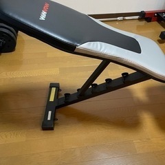 インクラインベンチ　収納型ラック　シャフト10kg プレート各種