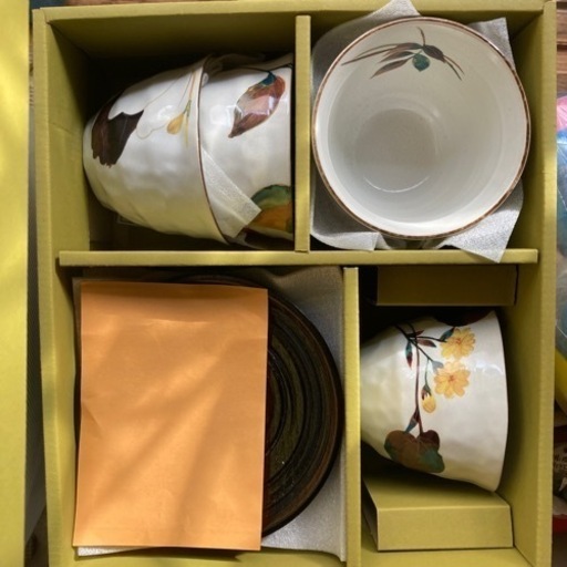 【お値下げ】漆器お茶碗　和の花5種