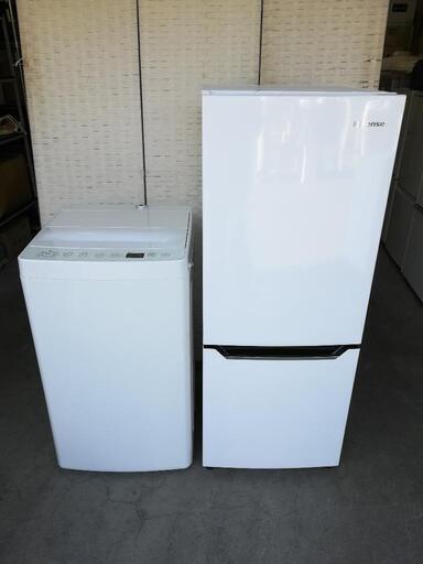 【配送・設置無料】⭐ハイセンス冷蔵庫150L＋アマダナ洗濯機4.5kg⭐ご来店歓迎⭐JWJ28