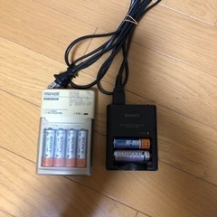 充電式ニッケル電池、充電器　2セット