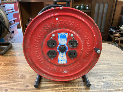 ハタヤ サンデーリール 単相100Ｖ 15A(1500W)　20ｍ 温度センサー付 S-20S型 HATAYA コードリール 畑屋製作所 日本製  中古