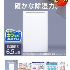 【ネット決済】アイリスオーヤマ除湿器　DCE-6515