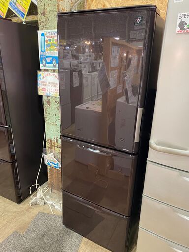 【愛品館市原店】SHARP 2016年製 350L 3ドア冷蔵庫 SJ-PW35C-T【管理IR013839-104】