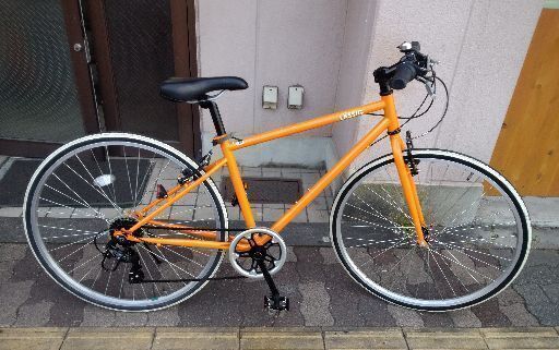美品☆LASSIG[レッシグ]700c クロスバイク 7speeds/オレンジ